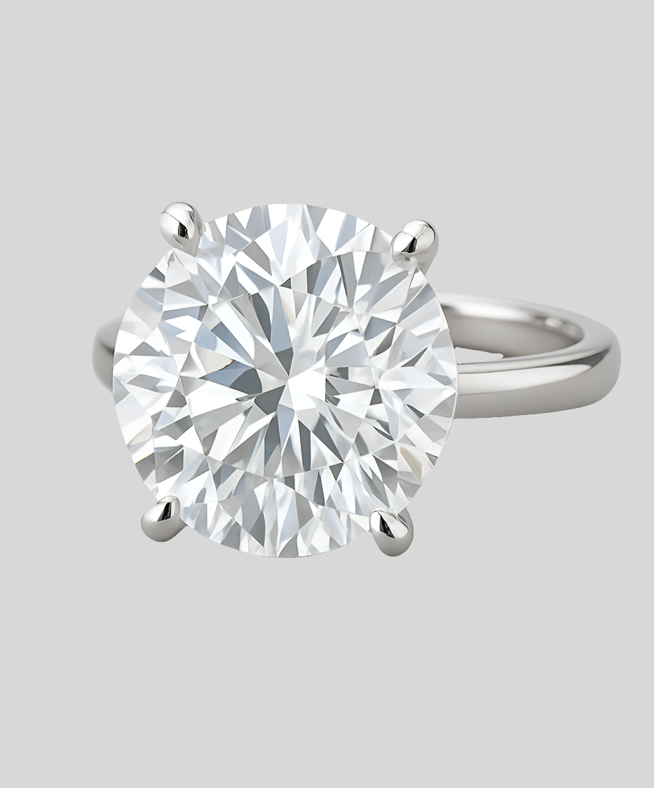 5.00 Carat Brilliant Round Lab Diamond Ring