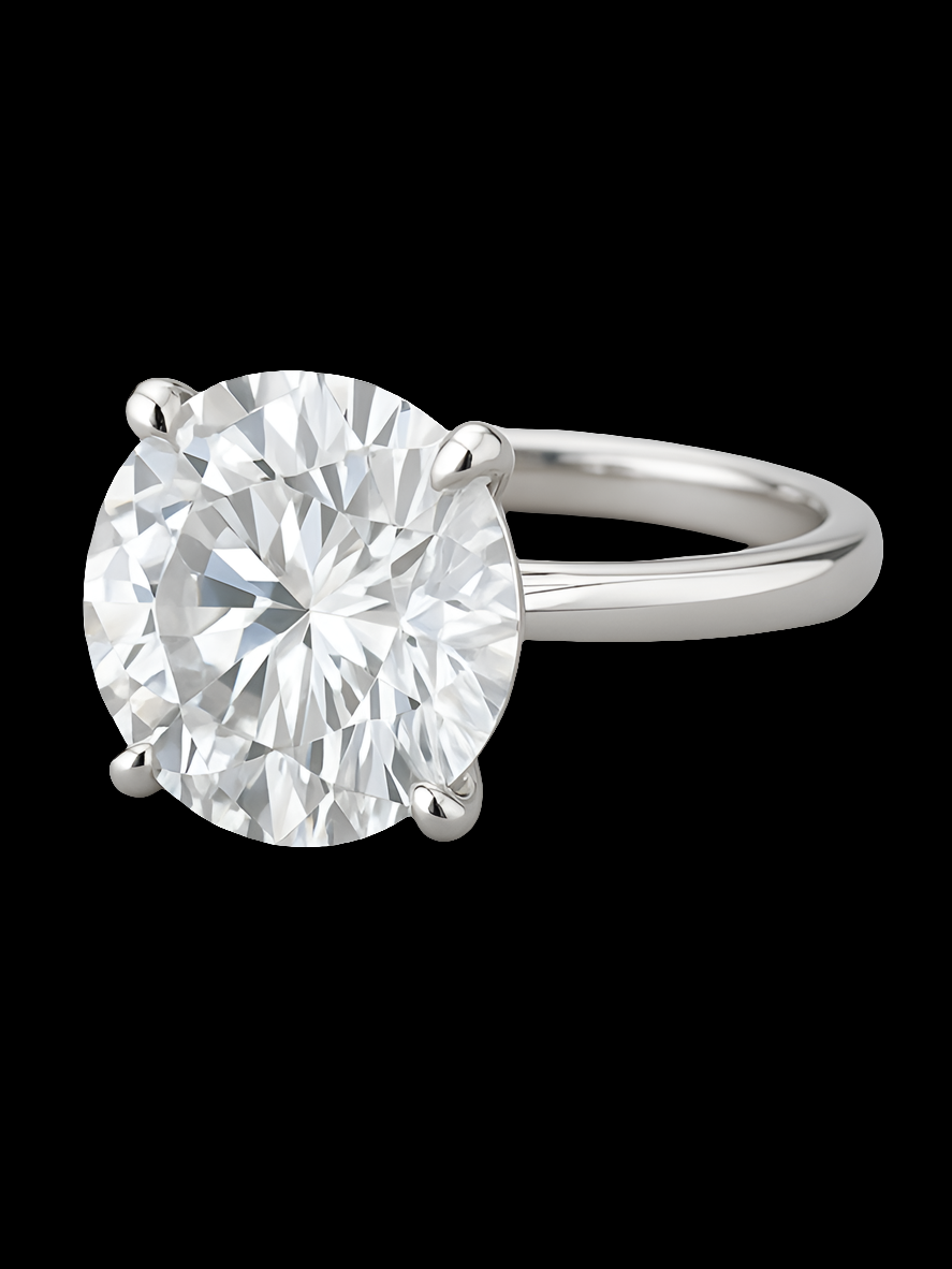 5.00 Carat Brilliant Round Lab Diamond Ring