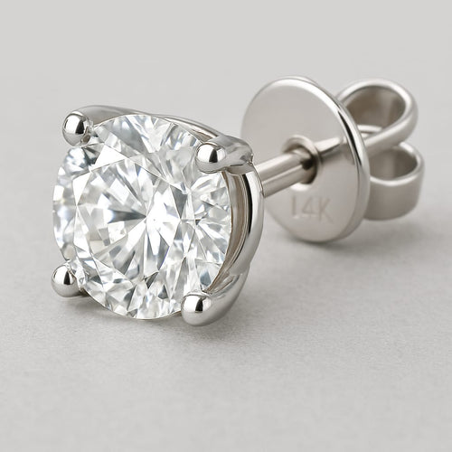 1.00 Carat Natural Diamond Stud Earrings