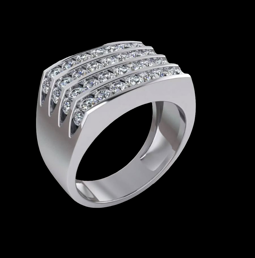 Men’s Diamond Ring in 18KW