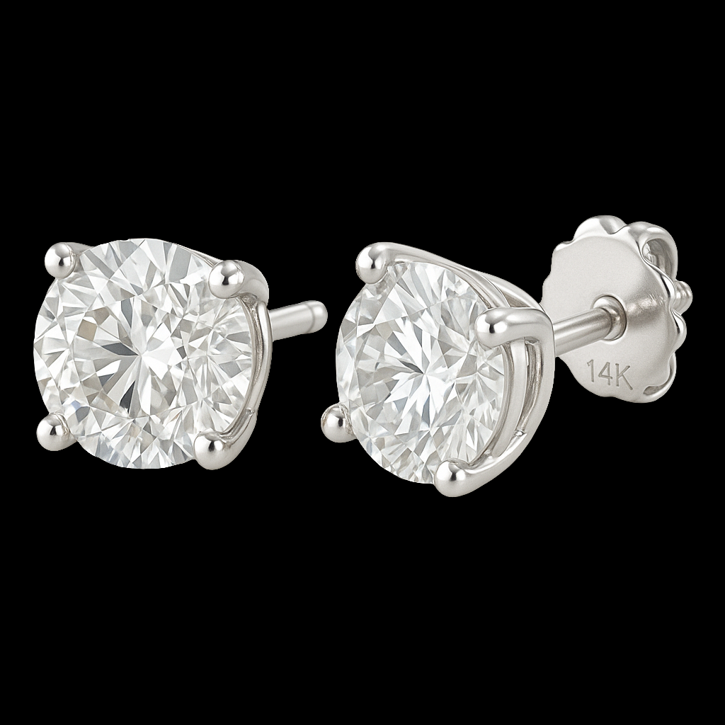 2.00 Carat Natural Diamond Stud earrings