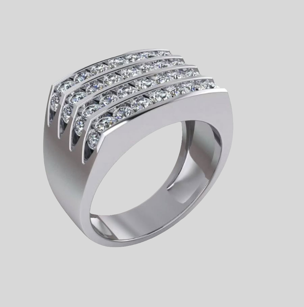 Men’s Diamond Ring in 18KW