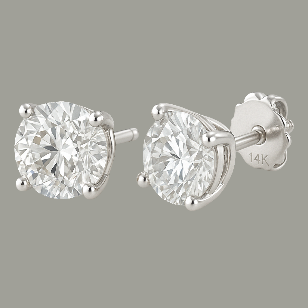 2.00 Carat Natural Diamond Stud earrings