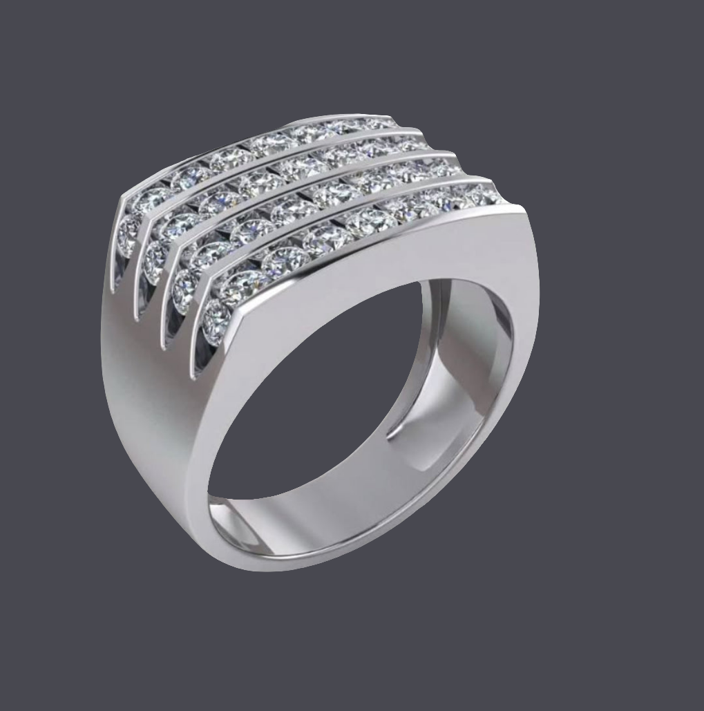 Men’s Diamond Ring in 18KW