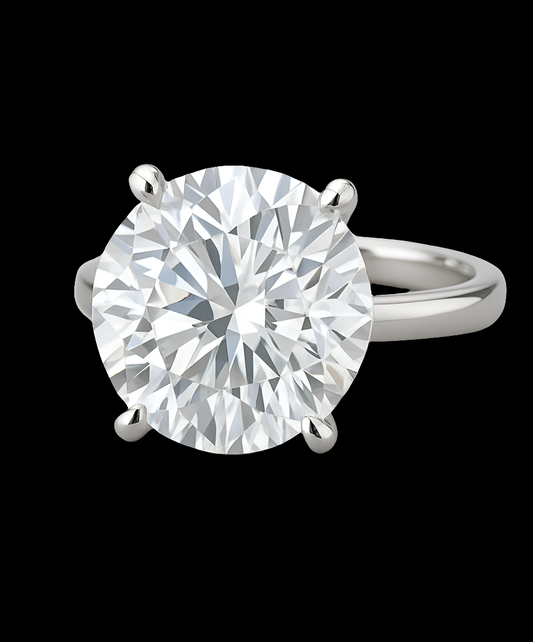 5.00 Carat Brilliant Round Lab Diamond Ring