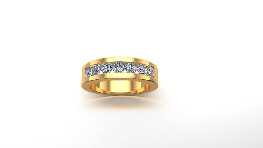 Men’s Diamond Band – 18K Yellow Gold