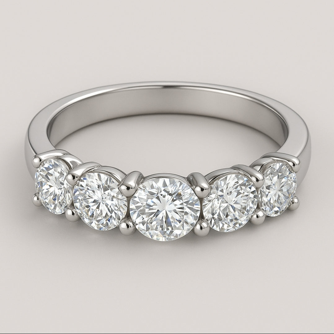 14K WHITE GOLD 1.00CT LAB GROWN DIAMOND BAND