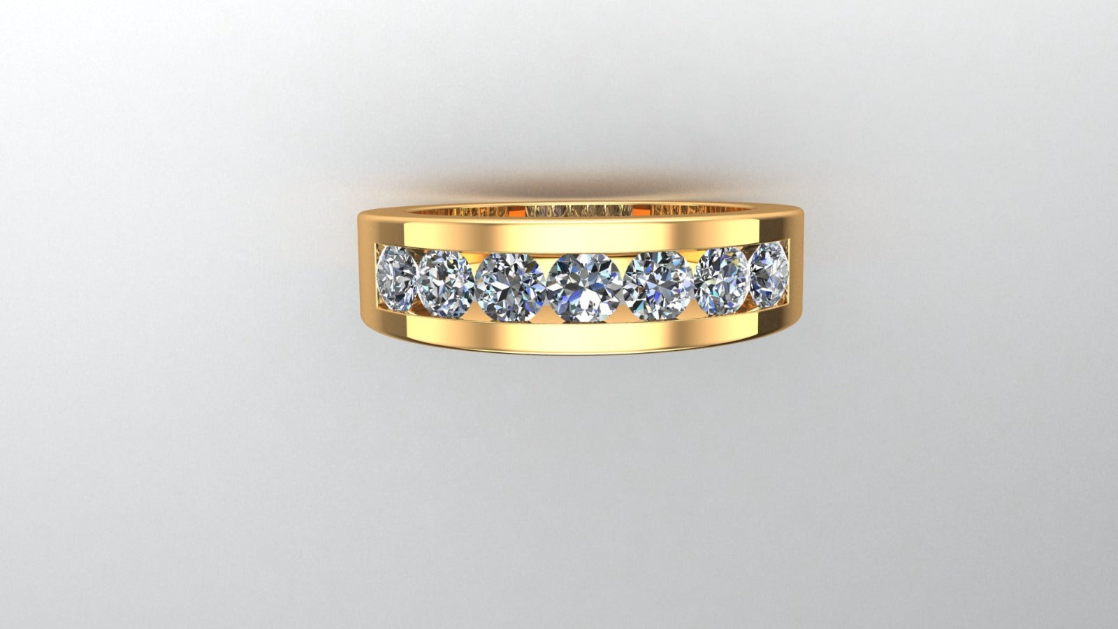 Men’s Diamond Band – 18K Yellow Gold