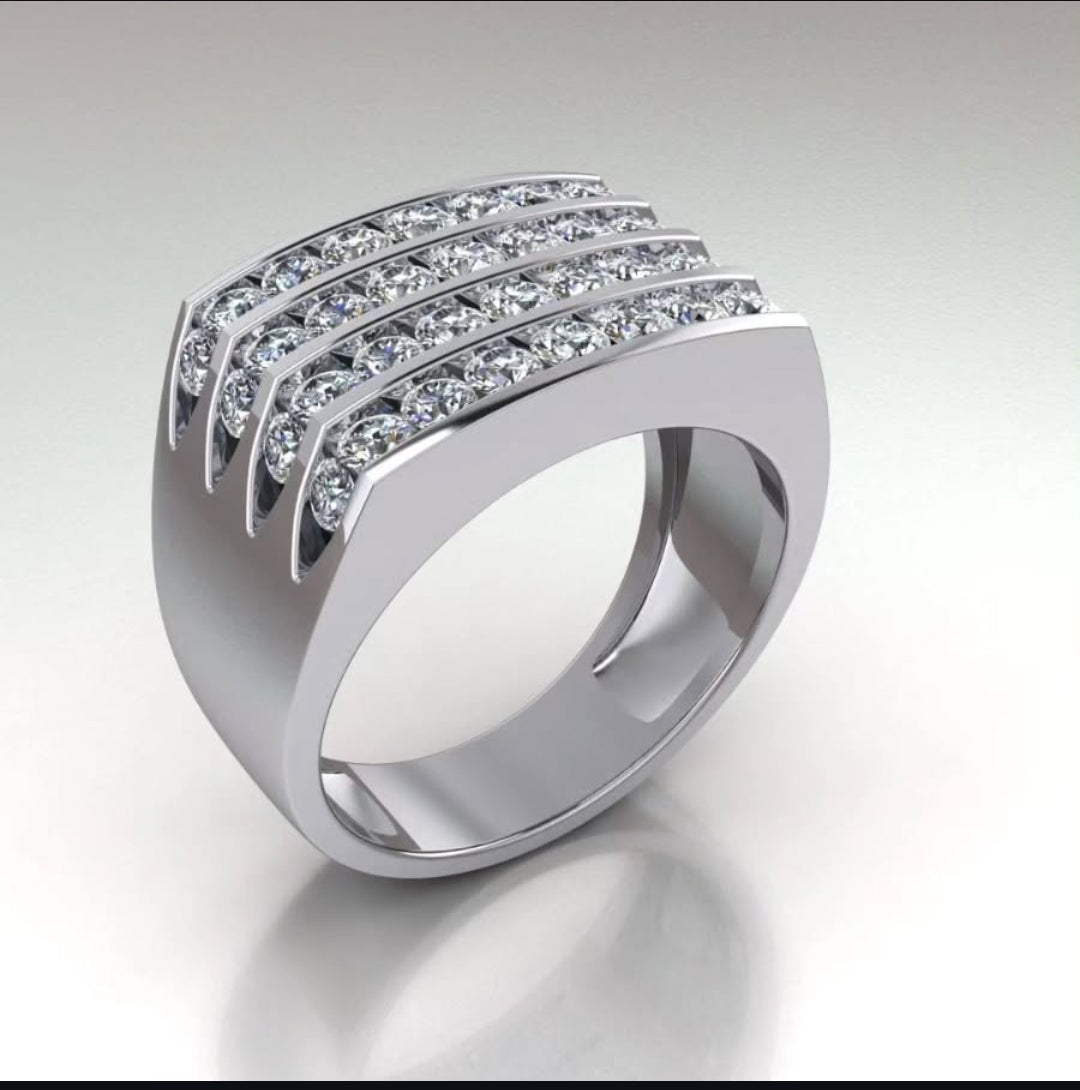 Men’s Diamond Ring in 18KW