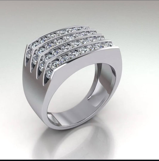 Men’s Diamond Ring in 18KW
