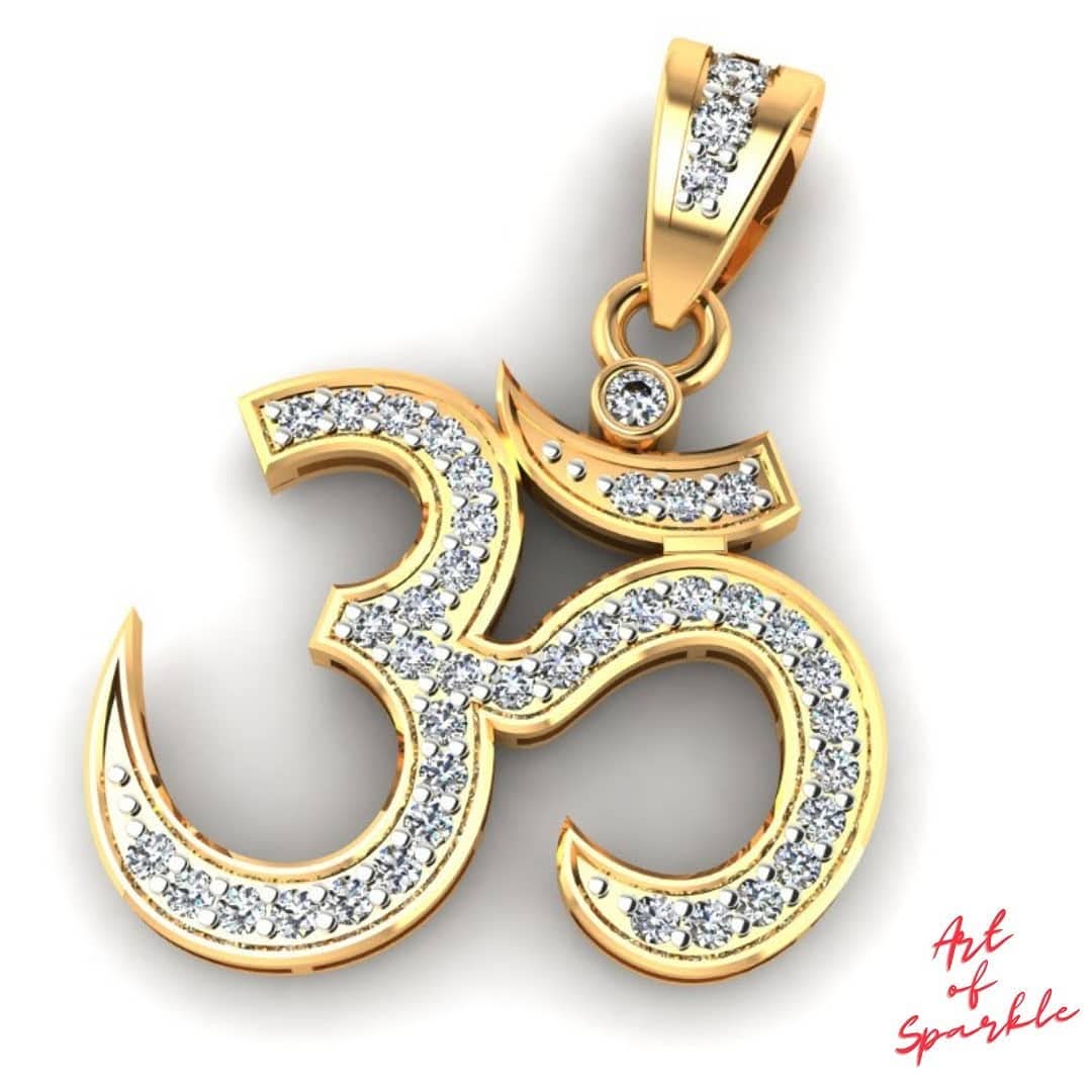 Om Diamond Pendant