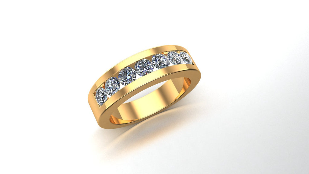 Men’s Diamond Band – 18K Yellow Gold